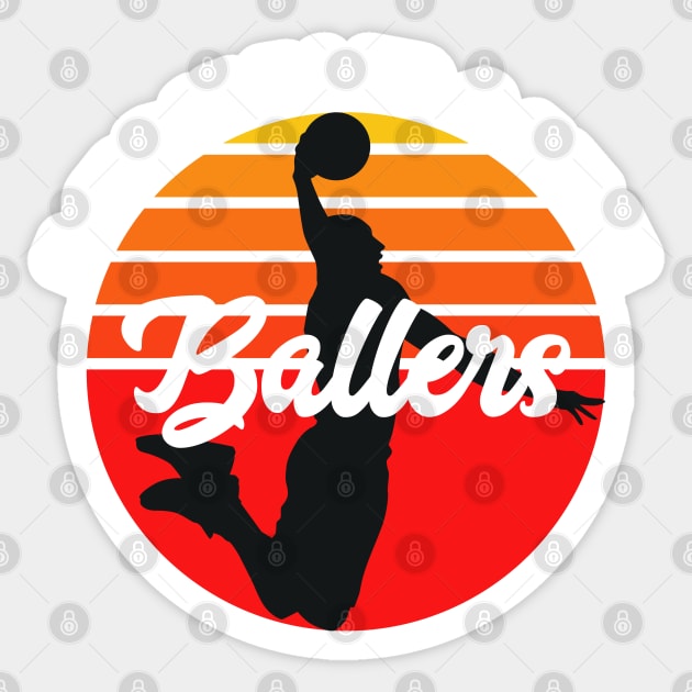 Basketball Funny I Only Raise Ballers Sunset Dunk Mom Dad Sticker by markz66